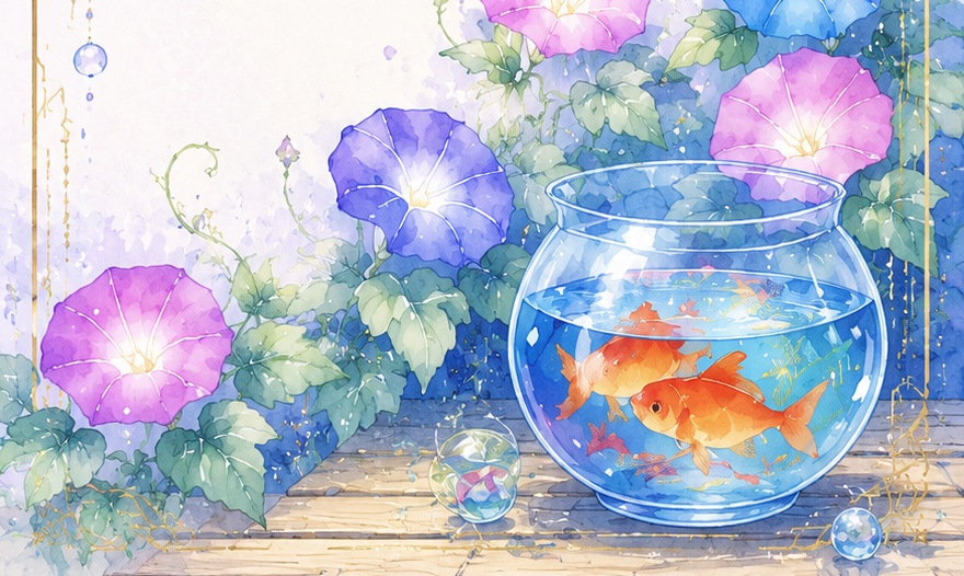 夏っぽいフレーム【フリー素材画像】